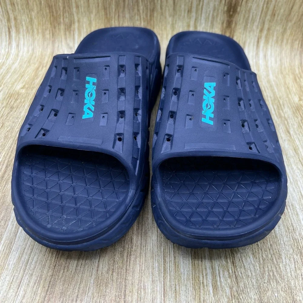 Hoka One One Ora Recovery Slide 2 Men's Size 14 Navy Blue Teal 1099673